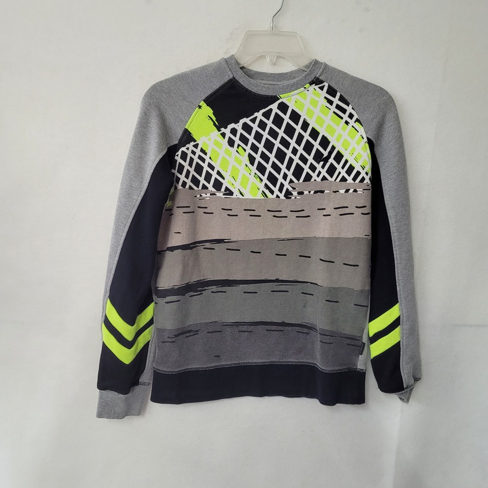 Staple Pigeon Brand Crewneck Pullover‎ Terry Sweatshirt Neon Graphic Mens Size S